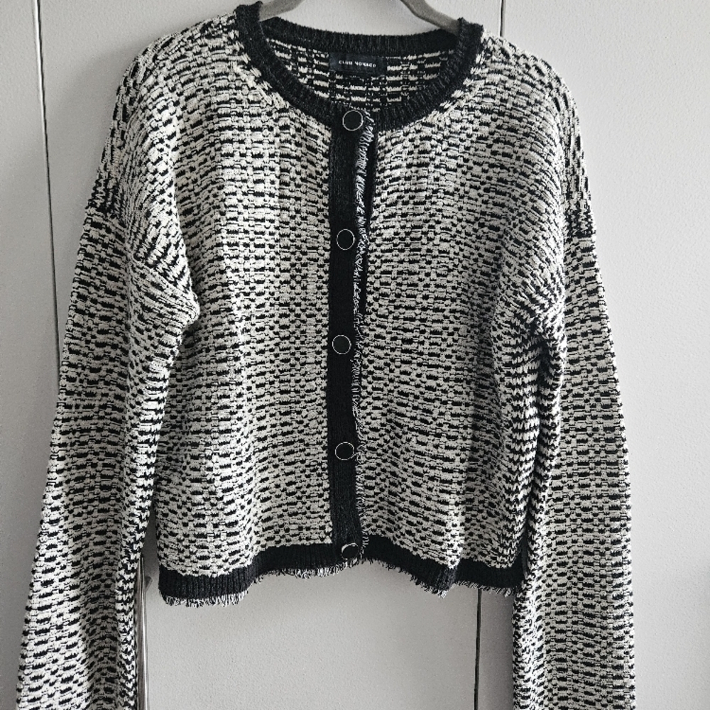 Club Monaco Black and White Cardigan